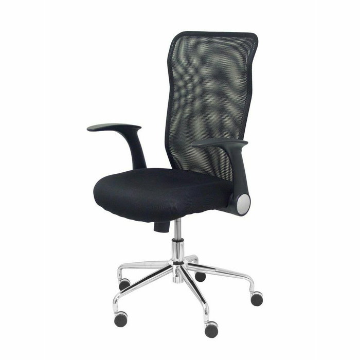 PIQUERAS Y CRESPO Silla Minaya con brazos abatibles y mecanismo basculante, Negro