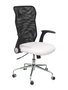 PIQUERAS Y CRESPO Silla Minaya con mecanismo basculante, brazos abatibles, asiento blanco y respaldo negro