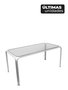 PIQUERAS Y CRESPO Mesa Vega de Recepción Rectangular con Estructura Plata y Cristal Fumé