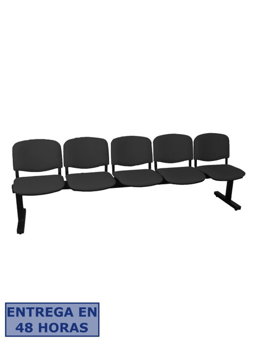 Piqueras y Crespo Bancada de espera 5 plazas Aran Negro