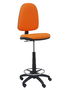 Taburete Piqueras Y Crespo Ayna Ergonomico Mecanismo De Contacto Permanente Regulable En Altura Y Aro Reposapies Asiento Y Respaldo Tapizados Bali Naranja