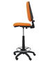 Taburete Piqueras Y Crespo Ayna Ergonomico Mecanismo De Contacto Permanente Regulable En Altura Y Aro Reposapies Asiento Y Respaldo Tapizados Bali Naranja