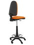 Taburete Piqueras Y Crespo Ayna Ergonomico Mecanismo De Contacto Permanente Regulable En Altura Y Aro Reposapies Asiento Y Respaldo Tapizados Bali Naranja