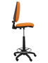 Taburete Piqueras Y Crespo Ayna Ergonomico Mecanismo De Contacto Permanente Regulable En Altura Y Aro Reposapies Asiento Y Respaldo Tapizados Bali Naranja