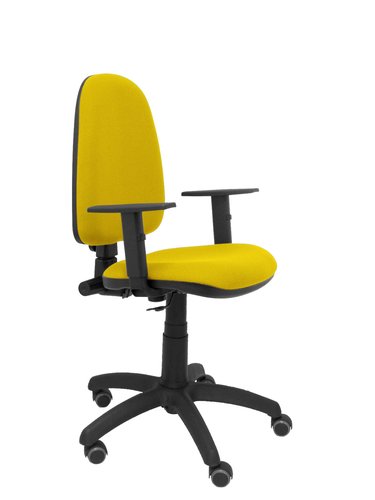 PIQUERAS Y CRESPO Silla de oficina Aýna Tapizada en Tela Amarilla PIQUERAS Y CRESPO Silla de oficina Aýna Tapizada en Tela Amarilla