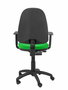 Silla de oficina Aýna con mecanismo Contacto permanente básico tapizada con Tela color Pistacho. Equipada con Base poliamida negra, Brazos 1D y Ruedas de nailon 50 mm