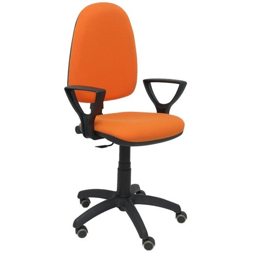 PIQUERAS Y CRESPO Silla Aýna Bali Naranja con Brazos Fijos y Ruedas de Parqué