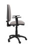 Silla de oficina Aýna con mecanismo Contacto permanente básico tapizada con Tela color Gris claro. Equipada con Base poliamida negra, Brazos 1D y Ruedas de nailon 50 mm