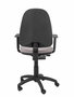 Silla de oficina Aýna con mecanismo Contacto permanente básico tapizada con Tela color Gris claro. Equipada con Base poliamida negra, Brazos 1D y Ruedas de nailon 50 mm