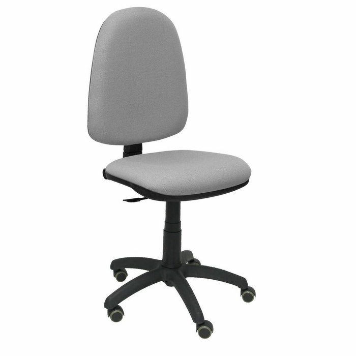 PIQUERAS Y CRESPO Silla Aýna con mecanismo de contacto permanente, tela gris claro y ruedas de parqué PIQUERAS Y CRESPO Silla Aýna con mecanismo de contacto permanente, tela gris claro y ruedas de parqué