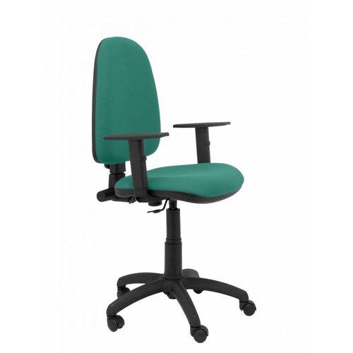 Silla de oficina Aýna con mecanismo Contacto permanente básico tapizada con Tela color Verde esmeralda. Equipada con Base poliamida negra, Brazos 1D y Ruedas de nailon 50 mm Silla de oficina Aýna con mecanismo Contacto permanente básico tapizada con Tela color Verde esmeralda. Equipada con Base poliamida negra, Brazos 1D y Ruedas de nailon 50 mm