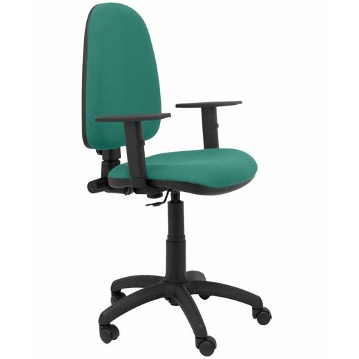 Piqueras y Crespo Silla Ayna Giratoria con Brazos Regulables y Tejido Bali Verde Piqueras y Crespo Silla Ayna Giratoria con Brazos Regulables y Tejido Bali Verde