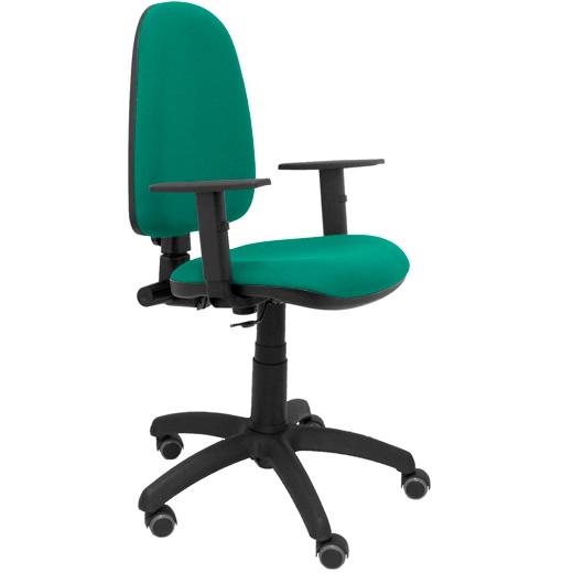 Piqueras y Crespo Silla Ayna Giratoria con Brazos Regulables y Tejido Bali Verde Piqueras y Crespo Silla Ayna Giratoria con Brazos Regulables y Tejido Bali Verde