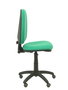 Silla de oficina Aýna con mecanismo Contacto permanente básico tapizada con Tela color Verde esmeralda. Equipada con Base poliamida negra, Sin brazos y Ruedas de parqué