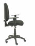 Silla de oficina Aýna con mecanismo Contacto permanente básico tapizada con Tela color Negro. Equipada con Base poliamida negra, Brazos 1D y Ruedas de nailon 50 mm