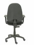 Silla de oficina Aýna con mecanismo Contacto permanente básico tapizada con Tela color Negro. Equipada con Base poliamida negra, Brazos 1D y Ruedas de nailon 50 mm