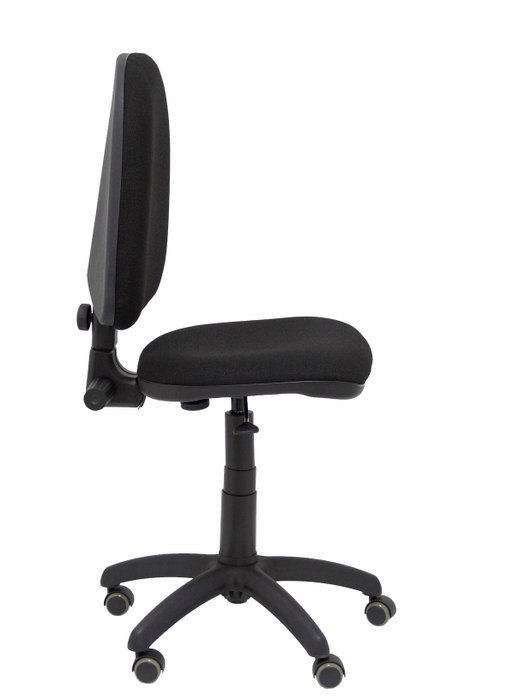 PIQUERAS Y CRESPO Silla de oficina Aýna con mecanismo de contacto permanente, tela negra y ruedas de parqué PIQUERAS Y CRESPO Silla de oficina Aýna con mecanismo de contacto permanente, tela negra y ruedas de parqué