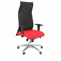 PIQUERAS Y CRESPO Sillón Albacete Sahuco con Mecanismo Sincro, Asiento Rojo y Malla Negra
