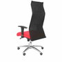 PIQUERAS Y CRESPO Sillón Albacete Sahuco con Mecanismo Sincro, Asiento Rojo y Malla Negra