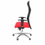 PIQUERAS Y CRESPO Sillón Albacete Sahuco con Mecanismo Sincro, Asiento Rojo y Malla Negra