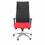 PIQUERAS Y CRESPO Sillón Albacete Sahuco con Mecanismo Sincro, Asiento Rojo y Malla Negra