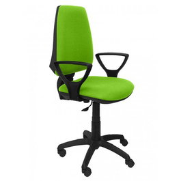 PIQUERAS Y CRESPO Silla de oficina Elche Bali color Pistacho con brazos fijos