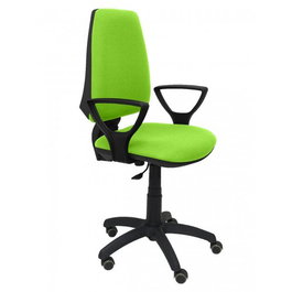 PIQUERAS Y CRESPO Silla de oficina Elche con mecanismo de contacto permanente y brazos fijos, color Pistacho