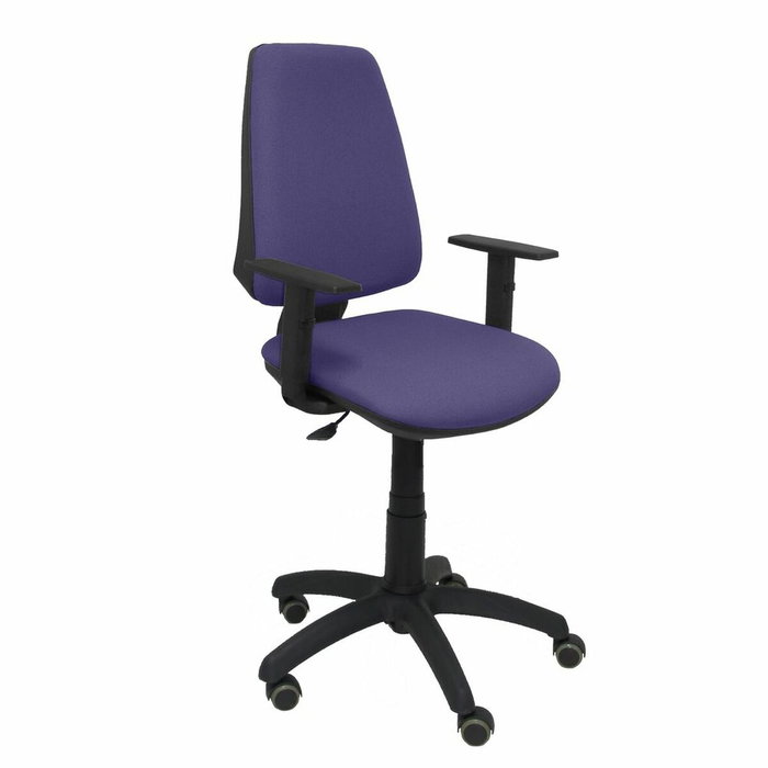 PIQUERAS Y CRESPO Silla Elche con mecanismo de contacto permanente y brazos 1D en azul claro