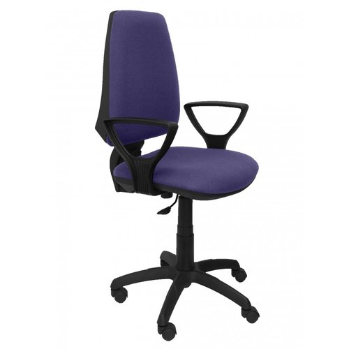 PIQUERAS Y CRESPO Silla de oficina Elche con mecanismo de contacto permanente y brazos fijos, Azul claro PIQUERAS Y CRESPO Silla de oficina Elche con mecanismo de contacto permanente y brazos fijos, Azul claro