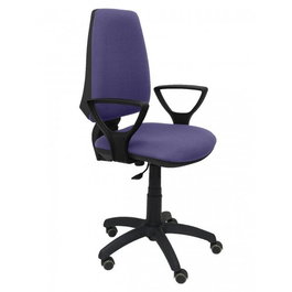 PIQUERAS Y CRESPO Silla de oficina Elche con brazos fijos y tapizado azul claro