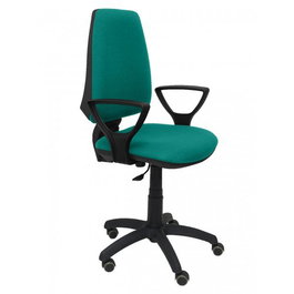 PIQUERAS Y CRESPO Silla de oficina Elche con mecanismo de contacto permanente y brazos fijos, color Turquesa