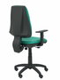 Silla de oficina Elche con mecanismo Contacto permanente básico tapizada con Tela color Verde esmeralda. Equipada con Base poliamida negra, Brazos 1D y Ruedas de nailon 50 mm