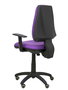 Silla de oficina Elche con mecanismo Contacto permanente básico tapizada con Tela color Lila. Equipada con Base poliamida negra, Brazos 1D y Ruedas de parqué