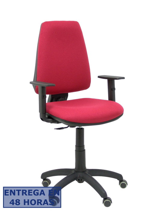 PIQUERAS Y CRESPO Silla Elche CP Bali Granate con Brazos Regulables