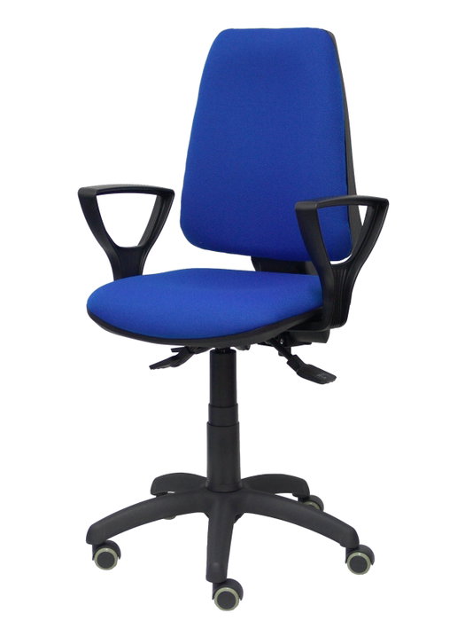 PIQUERAS Y CRESPO Silla Elche S Bali Azul con Brazos Fijos y Ruedas de Parqué PIQUERAS Y CRESPO Silla Elche S Bali Azul con Brazos Fijos y Ruedas de Parqué