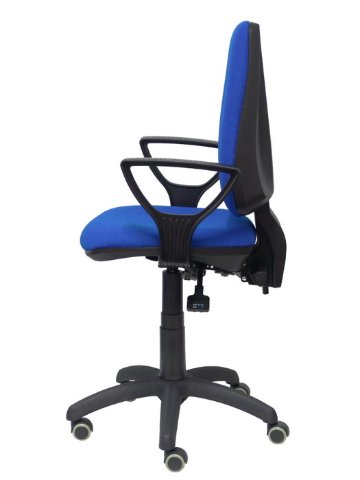PIQUERAS Y CRESPO Silla Elche S Bali Azul con Brazos Fijos y Ruedas de Parqué PIQUERAS Y CRESPO Silla Elche S Bali Azul con Brazos Fijos y Ruedas de Parqué