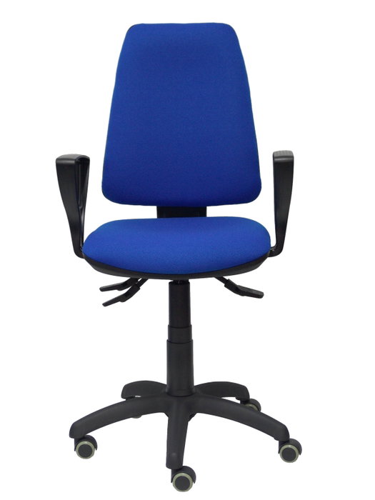 PIQUERAS Y CRESPO Silla Elche S Bali Azul con Brazos Fijos y Ruedas de Parqué PIQUERAS Y CRESPO Silla Elche S Bali Azul con Brazos Fijos y Ruedas de Parqué