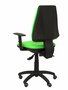 Silla de oficina Elche con mecanismo Asincro tapizada con Tela color Pistacho. Equipada con Base poliamida negra, Brazos 1D y Ruedas de parqué