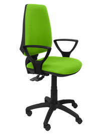 PIQUERAS Y CRESPO Silla Elche con mecanismo asíncrono, tapizado en tela color Pistacho y brazos fijos