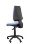 Silla de oficina Elche con mecanismo Asincro tapizada con Tela color Azul claro. Equipada con Base poliamida negra, Sin brazos y Ruedas de nailon 50 mm