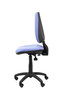 Silla de oficina Elche con mecanismo Asincro tapizada con Tela color Azul claro. Equipada con Base poliamida negra, Sin brazos y Ruedas de nailon 50 mm