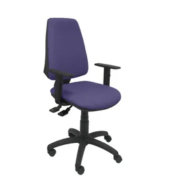 PIQUERAS Y CRESPO Silla Elche con mecanismo asíncrono y brazos regulables, Azul claro