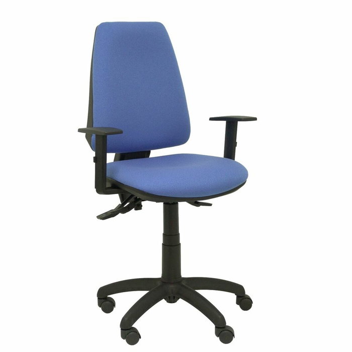 PIQUERAS Y CRESPO Silla Elche con mecanismo asíncrono y brazos regulables, Azul claro PIQUERAS Y CRESPO Silla Elche con mecanismo asíncrono y brazos regulables, Azul claro