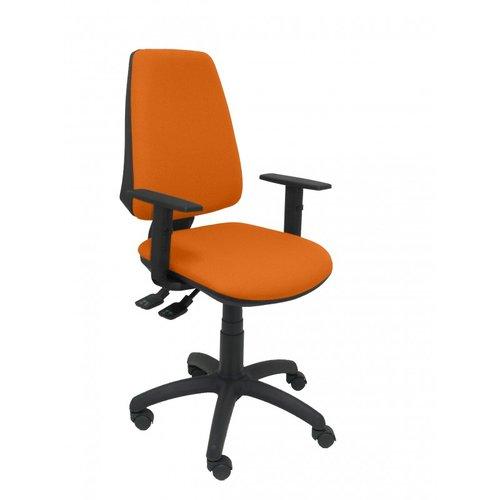 Silla de oficina Elche con mecanismo Asincro tapizada con Tela color Naranja. Equipada con Base poliamida negra, Brazos 1D y Ruedas de nailon 50 mm Silla de oficina Elche con mecanismo Asincro tapizada con Tela color Naranja. Equipada con Base poliamida negra, Brazos 1D y Ruedas de nailon 50 mm