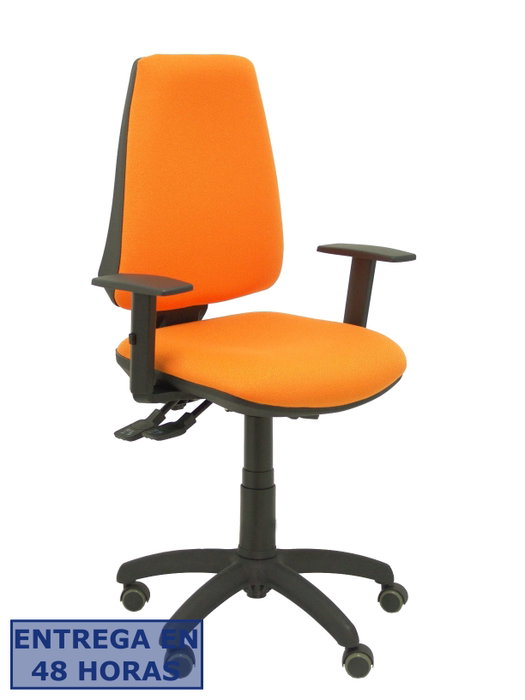PIQUERAS Y CRESPO Silla de oficina Elche con mecanismo asíncrono y tela naranja