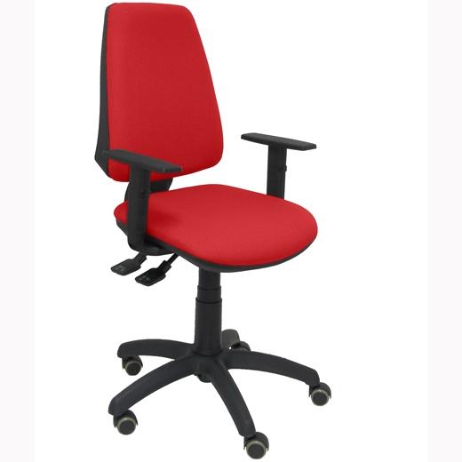 PIQUERAS Y CRESPO Silla Elche con mecanismo asíncrono, brazos regulables y tejido Bali Rojo PIQUERAS Y CRESPO Silla Elche con mecanismo asíncrono, brazos regulables y tejido Bali Rojo