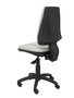 Silla de oficina Elche con mecanismo Asincro tapizada con Tela color Gris. Equipada con Base poliamida negra, Sin brazos y Ruedas de nailon 50 mm