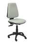 Silla de oficina Elche con mecanismo Asincro tapizada con Tela color Gris. Equipada con Base poliamida negra, Sin brazos y Ruedas de nailon 50 mm
