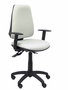Silla de oficina Elche con mecanismo Asincro tapizada con Tela color Gris. Equipada con Base poliamida negra, Brazos 1D y Ruedas de nailon 50 mm