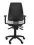 Silla de oficina Elche con mecanismo Asincro tapizada con Tela color Gris. Equipada con Base poliamida negra, Brazos 1D y Ruedas de nailon 50 mm